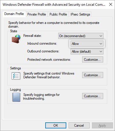 firewall and network protection